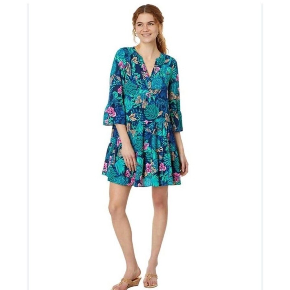 Lilly Pulitzer Tunic Dress Size 6 Gabriel Low Tide Navy Life Of The Party